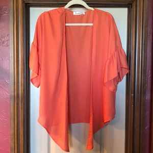 Orange cardigan/duster
